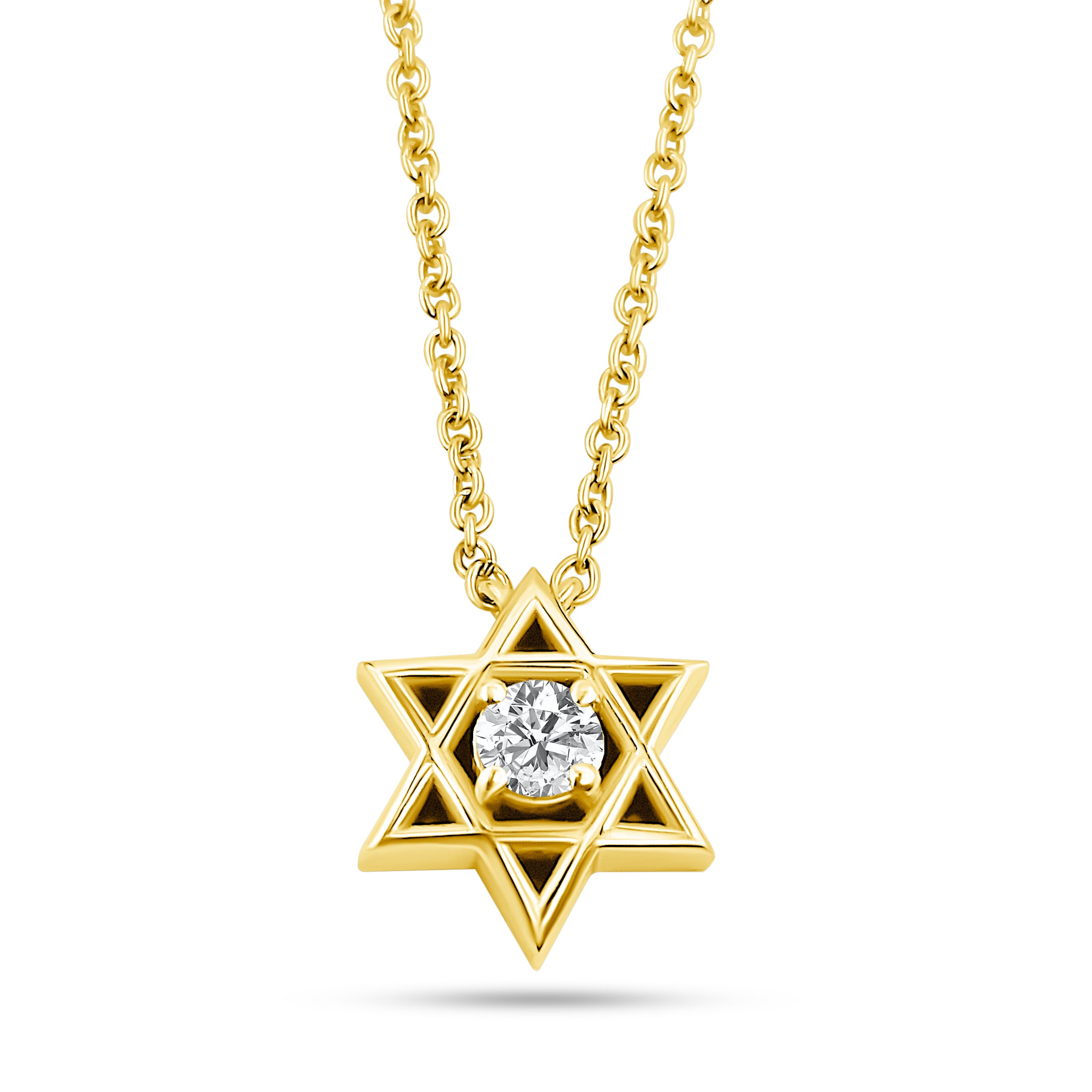 תליון מגן דוד בשיבוץ יהלומים טבעיים דגם S0014
