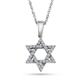 תליון מגן דוד בשיבוץ יהלומים טבעיים דגם S009