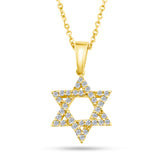 תליון מגן דוד בשיבוץ יהלומים טבעיים דגם S009