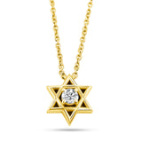 תליון מגן דוד בשיבוץ יהלומים טבעיים דגם S0014
